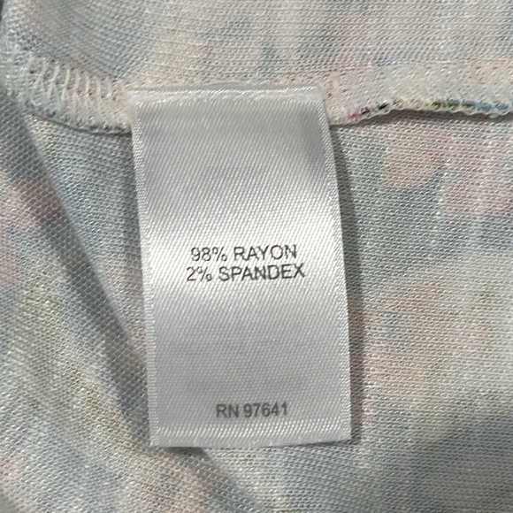 J. Jill Women’s‎ Floral Short Sleeve Overlay Top Button Back Dress Blue Size Med - Picture 6 of 8